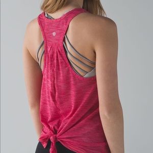 Lululemon tie back salute the sun tank